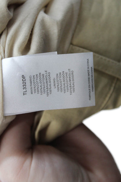 Lili Sidonio Womens Cotton Zippered Cargo Mini Skirt Solid Beige Size XS