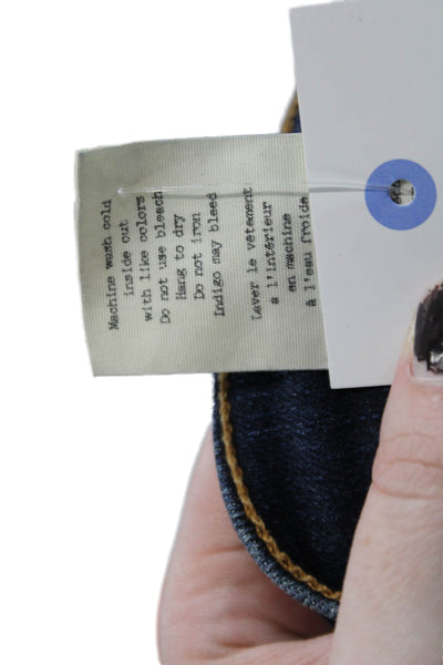 Rag & Bone Jean Womens Mid Rise Dark Wash Tie Ankle Skinny Jeans Blue Size 24