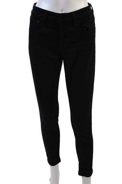 Rag & Bone Womens Cotton Blend Mid-Rise Five Pocket Skinny Pants Black Size 27