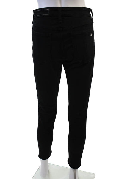 Rag & Bone Womens Cotton Blend Mid-Rise Five Pocket Skinny Pants Black Size 27