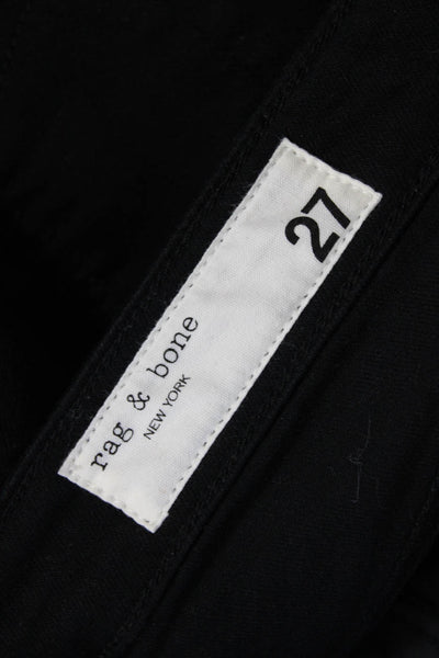 Rag & Bone Womens Cotton Blend Mid-Rise Five Pocket Skinny Pants Black Size 27