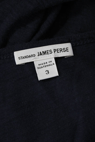 Standard James Perse Womens Cotton Short Sleeve Mini T-Shirt Blue Size 3