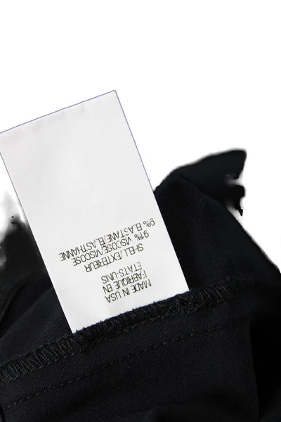 Helmut Lang Womens Elastic Waist Darted Slip-On Office Leggings Black Size P