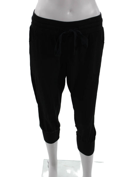 Elizabeth and James Womens Elastic Waist Drawstring Jogger Pants Black Size 2