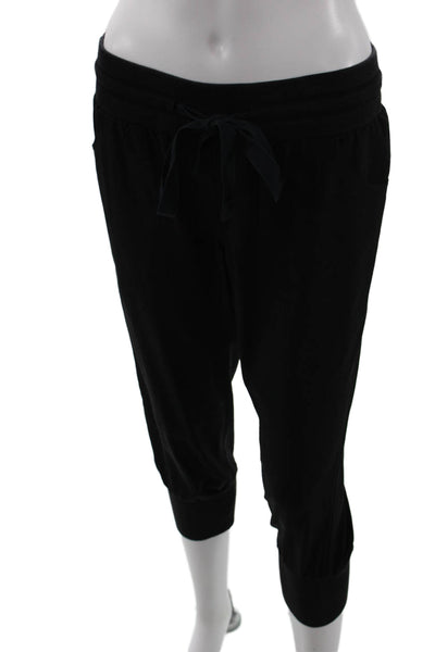 Elizabeth and James Womens Elastic Waist Drawstring Jogger Pants Black Size 2