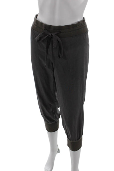 Elizabeth and James Womens Elastic Drawstring Tied Jogger Pants Gray Size 4