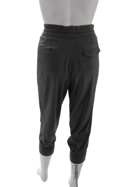 Elizabeth and James Womens Elastic Drawstring Tied Jogger Pants Gray Size 4