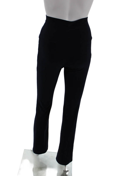 Norma Kamali Womens High Elastic Waist Bootcut Leg Office Leggings Blue Size XS