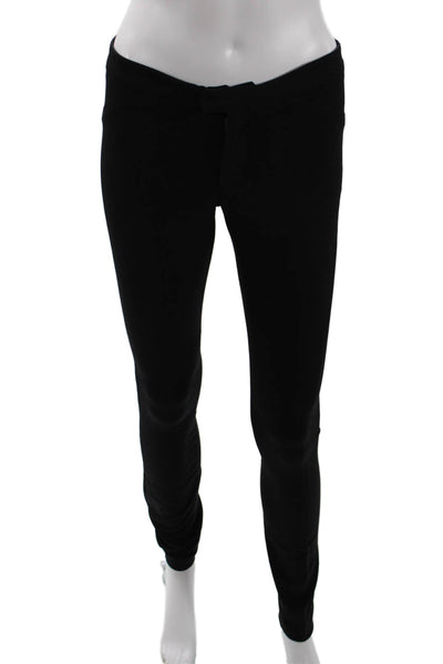 Helmut Lang Womens Wool Buttoned Zipped Skinny Leg Dress Pants Black Size 0