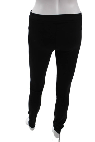 Helmut Lang Womens Wool Buttoned Zipped Skinny Leg Dress Pants Black Size 0