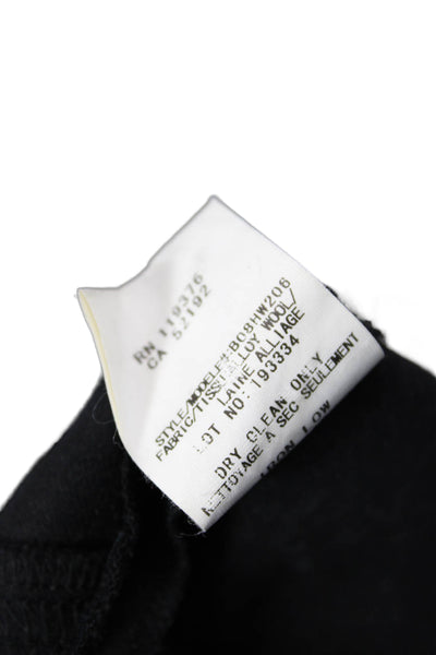 Helmut Lang Womens Wool Buttoned Zipped Skinny Leg Dress Pants Black Size 0