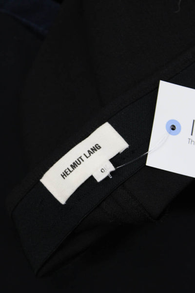 Helmut Lang Womens Wool Buttoned Zipped Skinny Leg Dress Pants Black Size 0