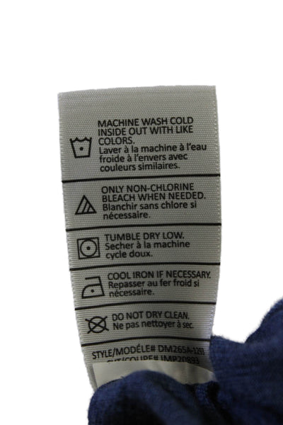 Vince Womens Cotton Collared Double Pocketed Button Down Shirt Blue Size L