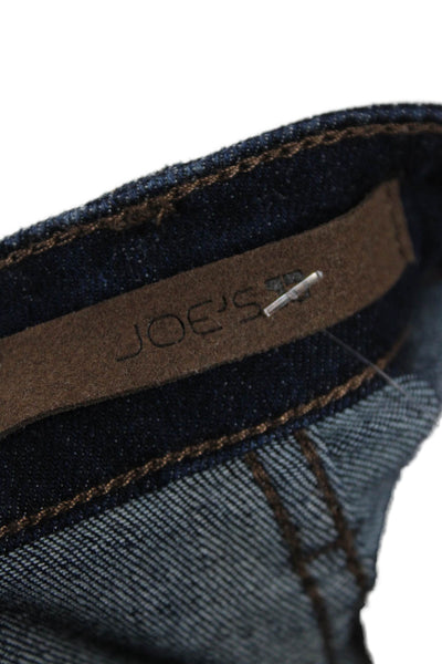Joes Womens Cotton Cuffed Straight Dark Wash Denim Jeans Blue Size 24