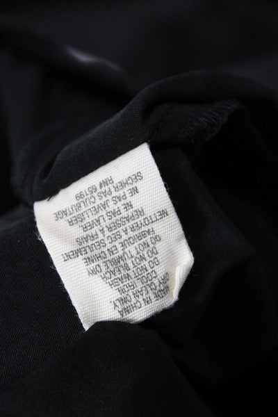 Elizabeth and James Womens Elastic Drawstring Cropped Jogger Capris Black Size 4