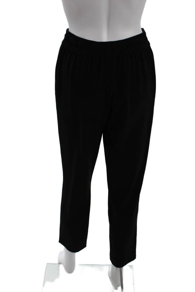 Alice + Olivia Womens Ruched Elastic Waist Tapered Dress Pants Black Size XS