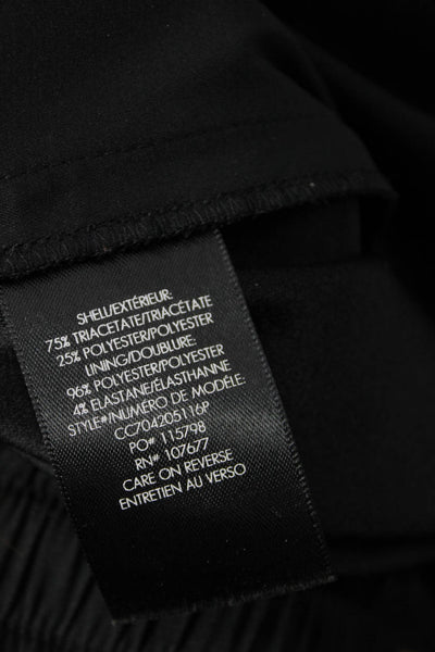 Alice + Olivia Womens Ruched Elastic Waist Tapered Dress Pants Black Size XS