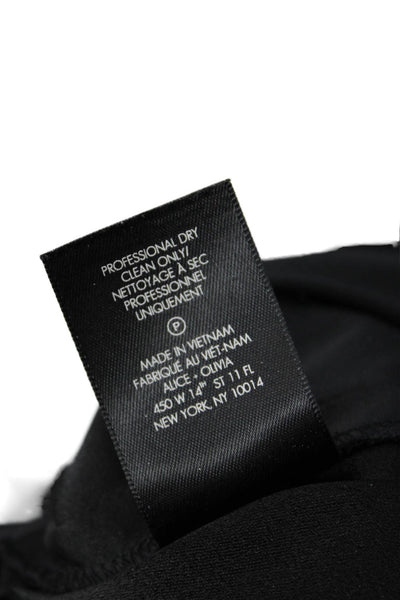 Alice + Olivia Womens Ruched Elastic Waist Tapered Dress Pants Black Size XS