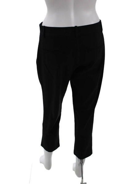 Theory Womens Wool Hook & Eye Zipped Tapered Leg Dress Pants Black Size 4
