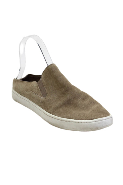 Vince Womens Suede Round Toe Open Back Slide On Low Top Sneakers Gray Size 7M