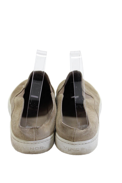 Vince Womens Suede Round Toe Open Back Slide On Low Top Sneakers Gray Size 7M