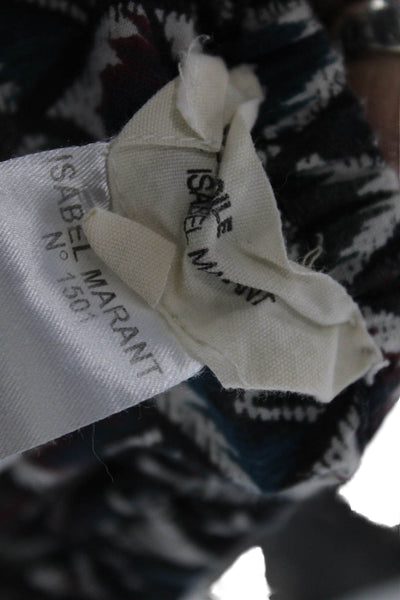 Etoile Isabel Marant Womens Cotton Elastic Waist Tiered Skirt Multi Size 02