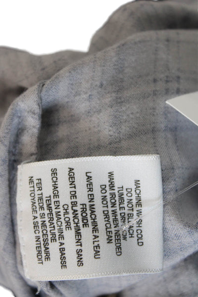 Soft Joie Womens Plaid Button Down Long Sleeves Shirt Gray Blue Size Extra Small