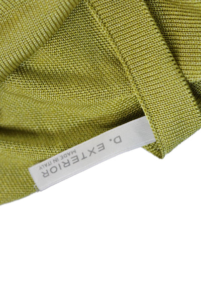 D Exterior Womens Sleeveless Boat Neck Stretch Tank Top Green Size S