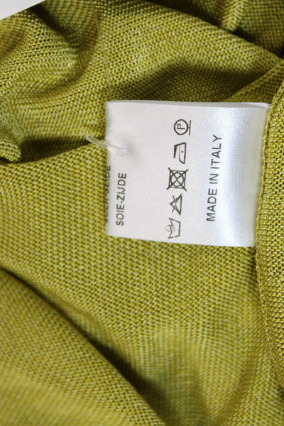D Exterior Womens Sleeveless Boat Neck Stretch Tank Top Green Size S