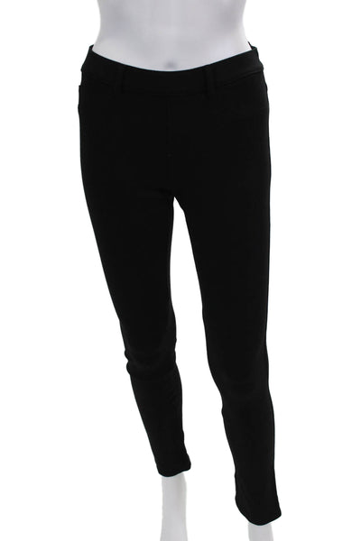 Theory Womens Stretch Low-Rise Pull-On Skinny Pants Solid Black Size S