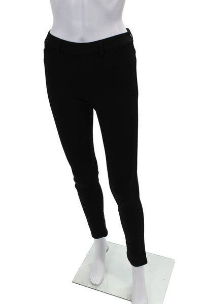 Theory Womens Stretch Low-Rise Pull-On Skinny Pants Solid Black Size S
