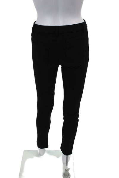 Theory Womens Stretch Low-Rise Pull-On Skinny Pants Solid Black Size S