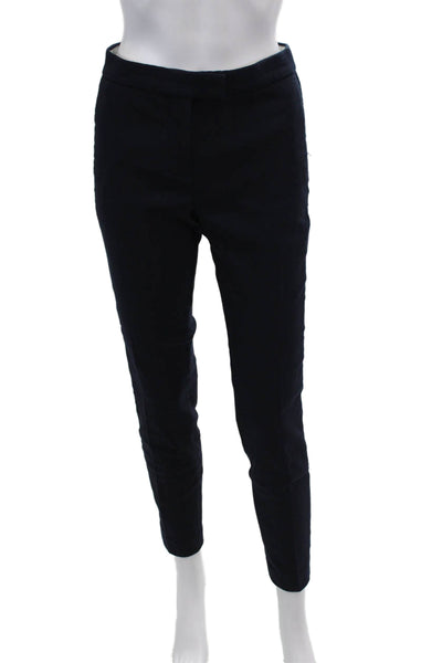 J Crew Womens Cotton Ryder Zippered Mid-Rise Skinny Dress Pants Blue Size 2