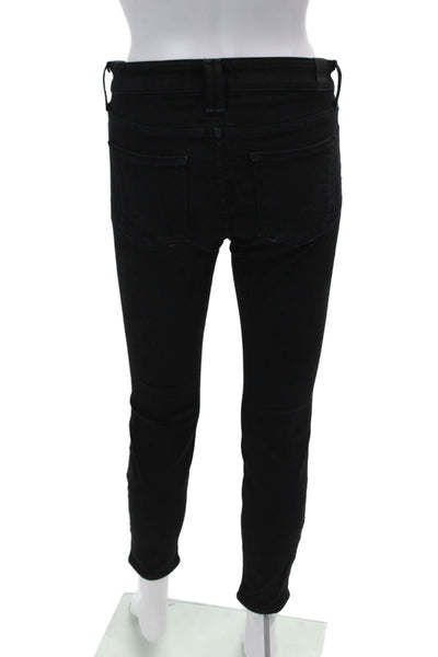 Vince Womens Cotton Low-Rise Zippered Casual Skinny Jeans Black Size 26