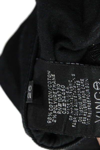 Vince Womens Cotton Low-Rise Zippered Casual Skinny Jeans Black Size 26