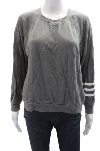 SOL ANGELES Womens Cotton Long Sleeve Round Neck Sweater Gray Size M
