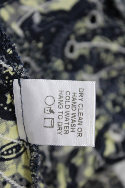 Twelfth Street by Cynthia Vincent Womens Cotton Eyelet Detail Blouse Gray Size S