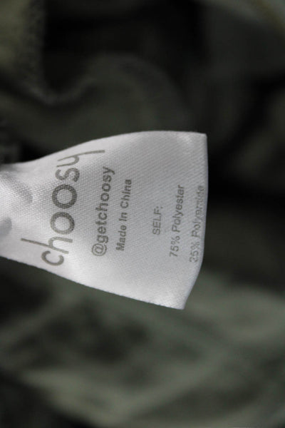 Choosy Womens Zippered Cargo Pocket Detail Jumpsuit Olive Green Size XS