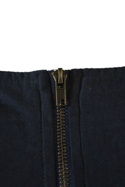 Choosy Womens Zippered Cargo Pocketed Wide Legged Jumpsuit Blue Size XS