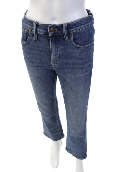Madewell Womens Cotton Medium Wash Zippered Bootcut Jeans Blue Size 28