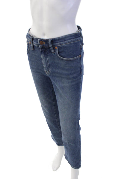 Madewell Womens Cotton Medium Wash Zippered Bootcut Jeans Blue Size 28