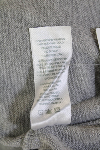 Sundry Womens Long Sleeves Crew Neck Sweatshirt Gray Cotton Size Small