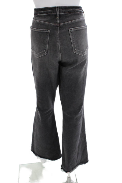 L Agence Womens Zipper Fly High Rise Sera Wide Leg Jeans Gray Denim Size 31