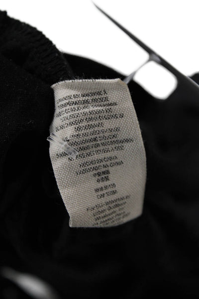 Free People Womens Velvet Pull On High Rise Slim Leg Pants Black Size Small