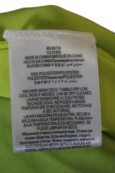 BCBG Max Azria Womens Round Neck High Low Tank Top Blouse Green Blue Size M