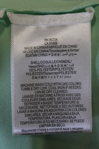BCBG Max Azria Womens Round Neck Back Buttoned Tank Top Blouse Mint Green Size S