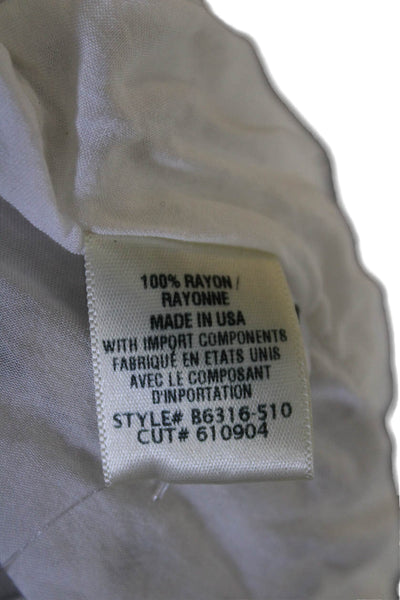 Bella Dahl Womens Tie Dye Striped Tied Sleeveless V-Neck Tank Top White Size M