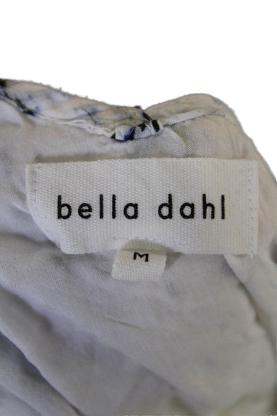 Bella Dahl Womens Tie Dye Striped Tied Sleeveless V-Neck Tank Top White Size M