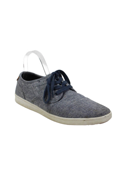 Steve Madden Womens Round Toe Lace Up Low Top Fashion Sneakers Navy Size 10