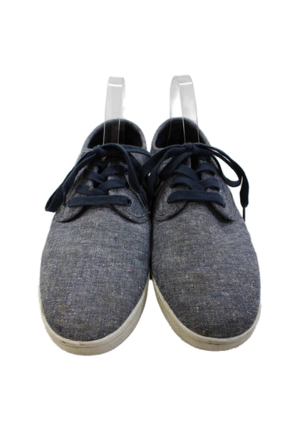 Steve Madden Womens Round Toe Lace Up Low Top Fashion Sneakers Navy Size 10
